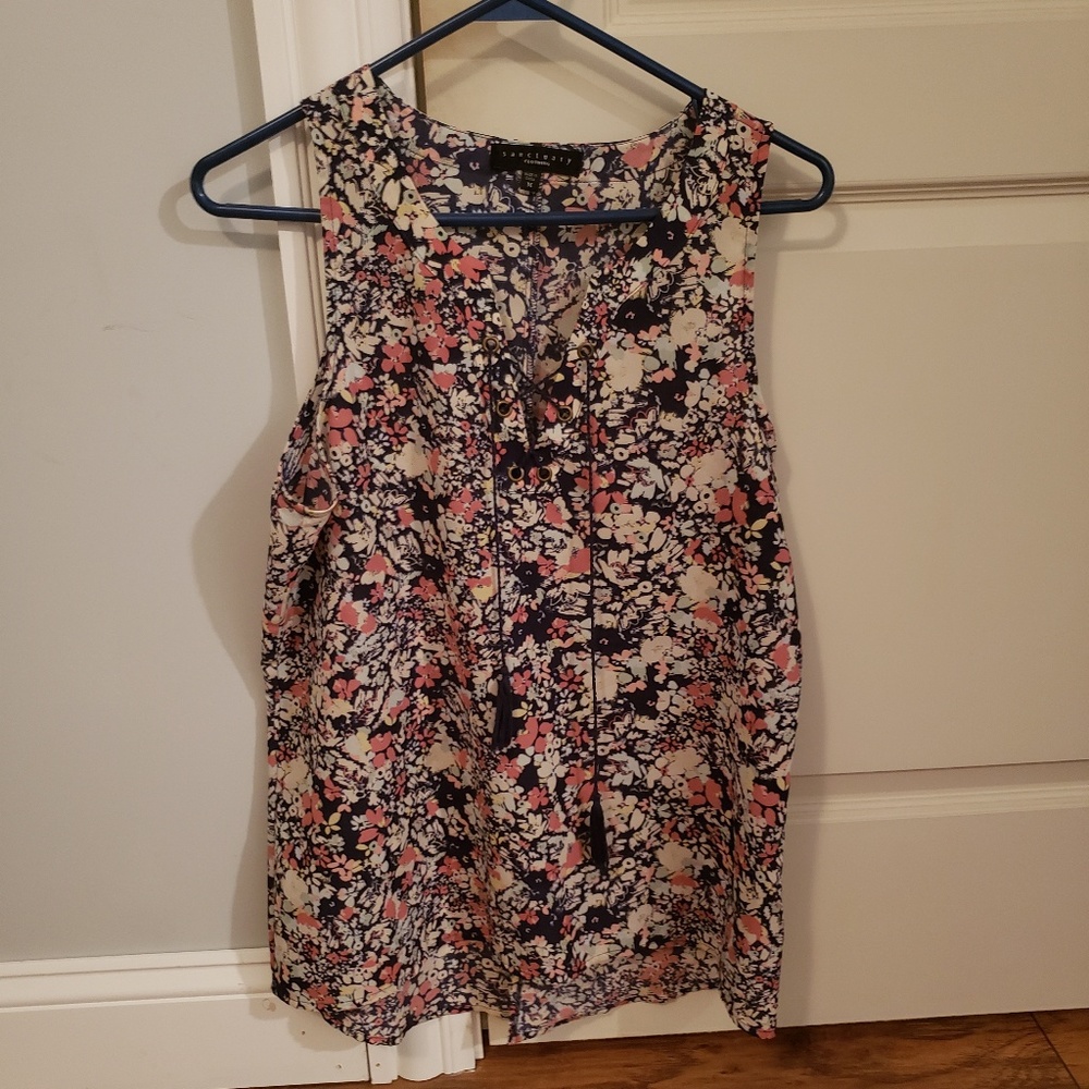 Dressy floral tank top